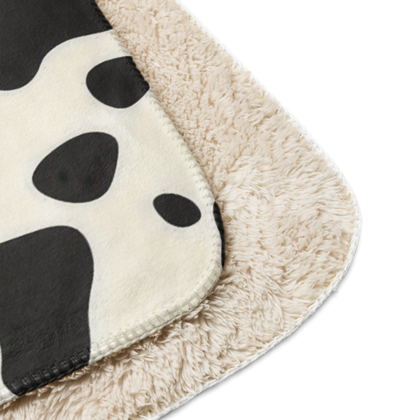 Cow Print Sherpa Blanke