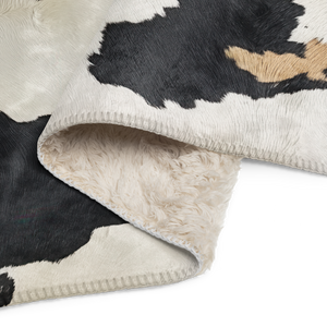 Cow Sherpa Blanket