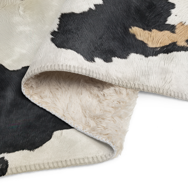 Cow Sherpa Blanket