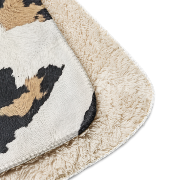 Cow Sherpa Blanket