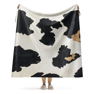 Cow Sherpa Blanket