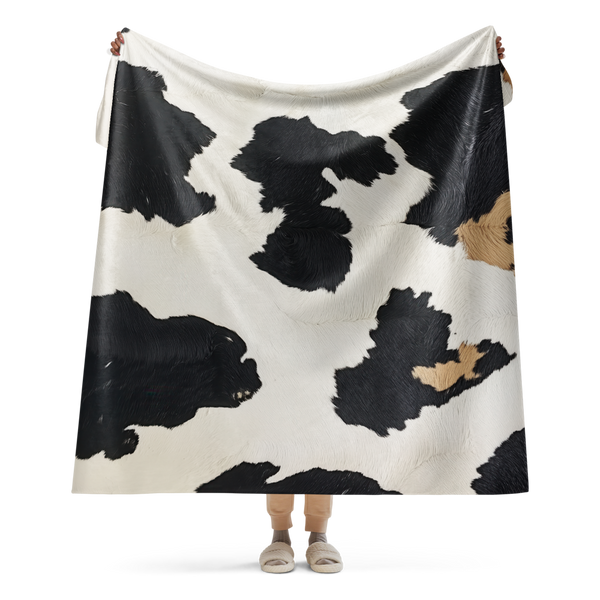 Cow Sherpa Blanket