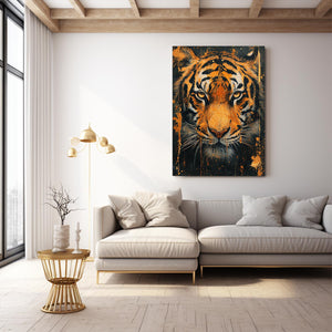 Orange Tiger Face Arts | MusaArtGallery™