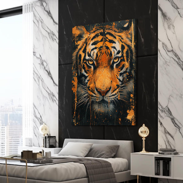 Orange Tiger Face Arts | MusaArtGallery™