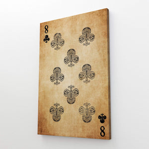 Eight of Clubs Canvas | MusaArtGallery™