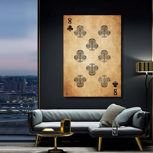 Eight of Clubs Canvas | MusaArtGallery™