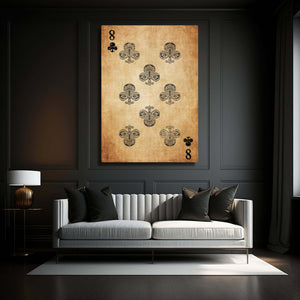 Eight of Clubs Canvas | MusaArtGallery™