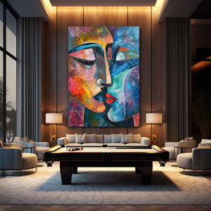 Face Large Colorful Wall Art