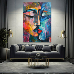 Face Large Colorful Wall Art