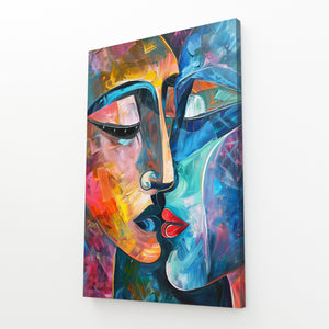 Face Large Colorful Wall Art