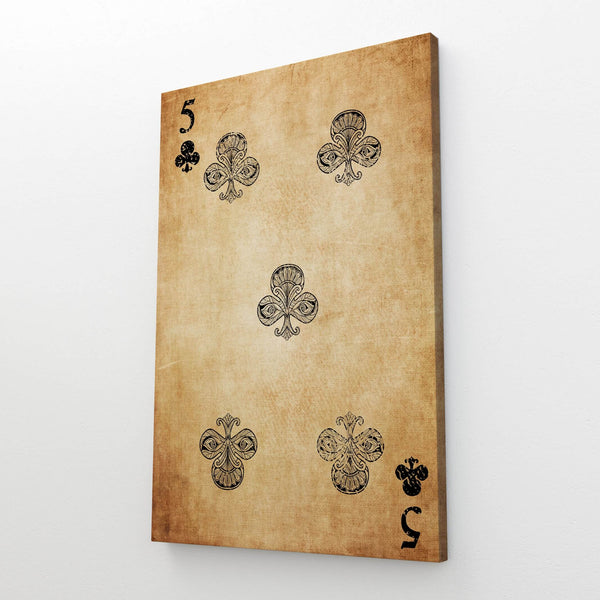 Five of Clubs Canvas | MusaArtGallery™
