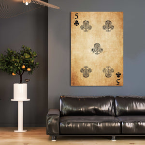 Five of Clubs Canvas | MusaArtGallery™