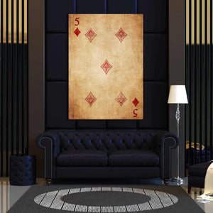 Five of Diamonds Canvas | MusaArtGallery™