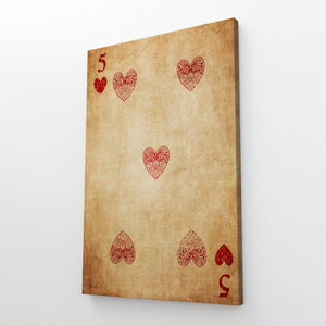 Five of Hearts Canvas | MusaArtGallery™