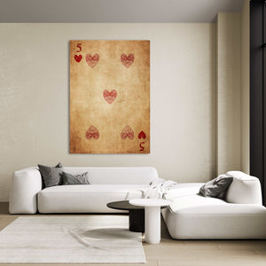 Five of Hearts Canvas | MusaArtGallery™