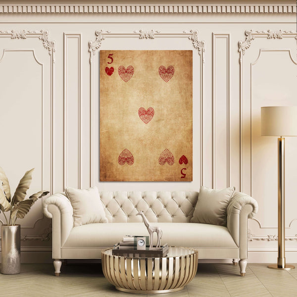 Five of Hearts Canvas | MusaArtGallery™