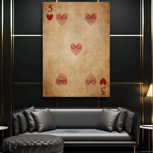Five of Hearts Canvas | MusaArtGallery™