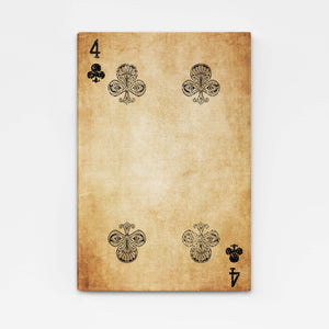 Four of Clubs Canvas | MusaArtGallery™