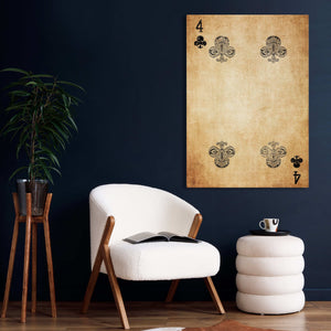 Four of Clubs Canvas | MusaArtGallery™