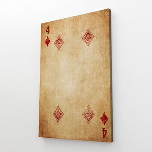 Four of Diamonds Canvas | MusaArtGallery™