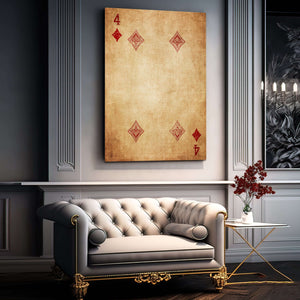 Four of Diamonds Canvas | MusaArtGallery™
