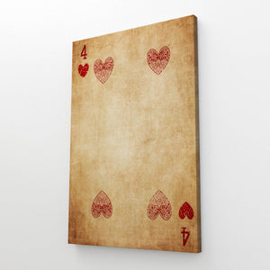 Four of Hearts Canvas | MusaArtGallery™