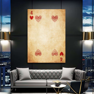 Four of Hearts Canvas | MusaArtGallery™