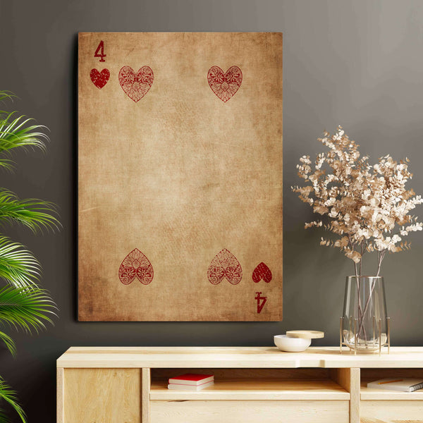 Four of Hearts Canvas | MusaArtGallery™