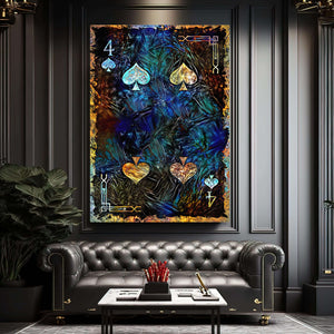 Four of Spades Canvas | MusaArtGallery™
