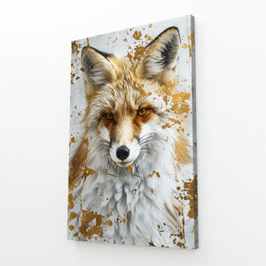 Golden Fox Gaze Fox Art | MusaArtGallery™