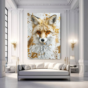 Golden Fox Gaze Fox Art | MusaArtGallery™