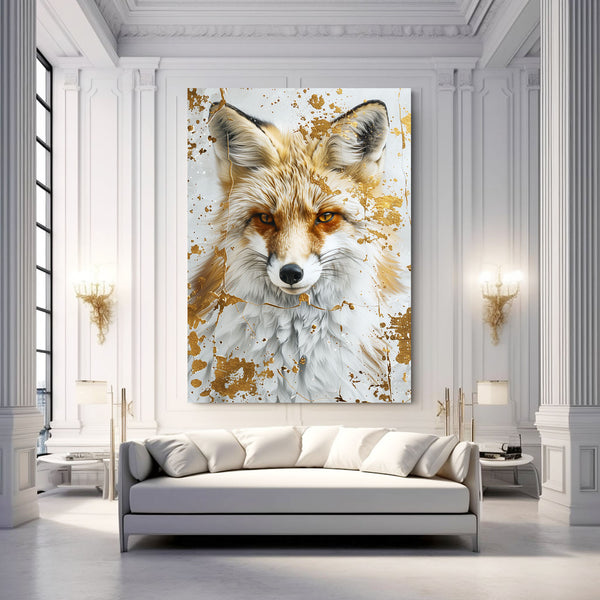 Golden Fox Gaze Fox Art | MusaArtGallery™