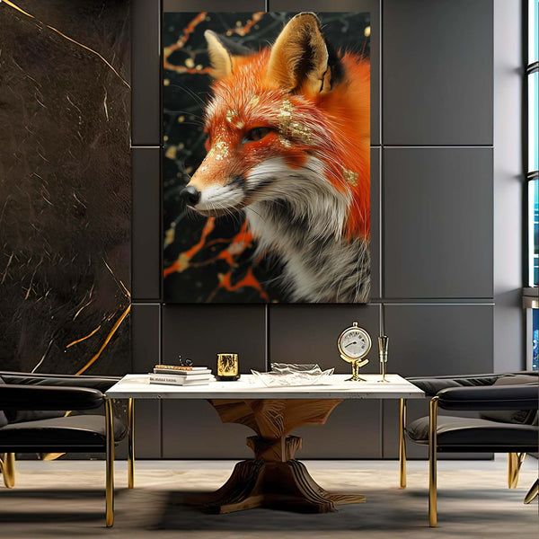 Golden Fox Portrait | MusaArtGallery™