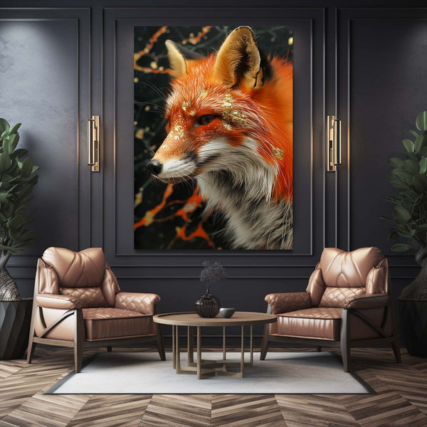 Golden Fox Portrait | MusaArtGallery™