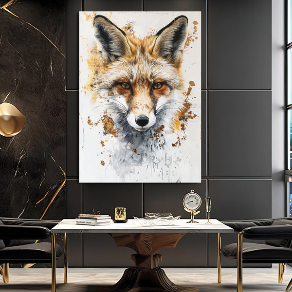 Golden Gaze Fox Art | MusaArtGallery™