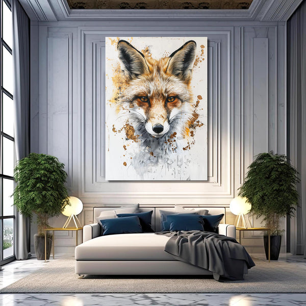 Golden Gaze Fox Art | MusaArtGallery™