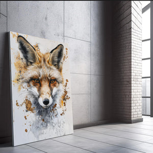 Golden Gaze Fox Art | MusaArtGallery™