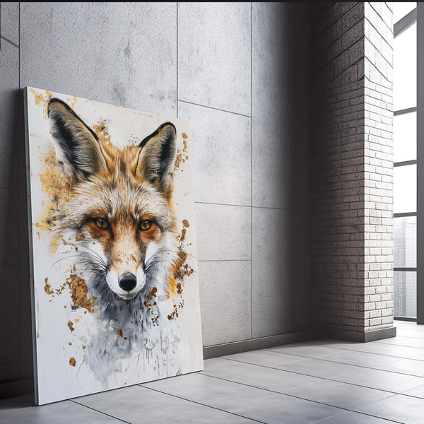 Golden Gaze Fox Art | MusaArtGallery™