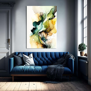 Green Abstract Canvas Wall Art | MusaArtGallery™ 