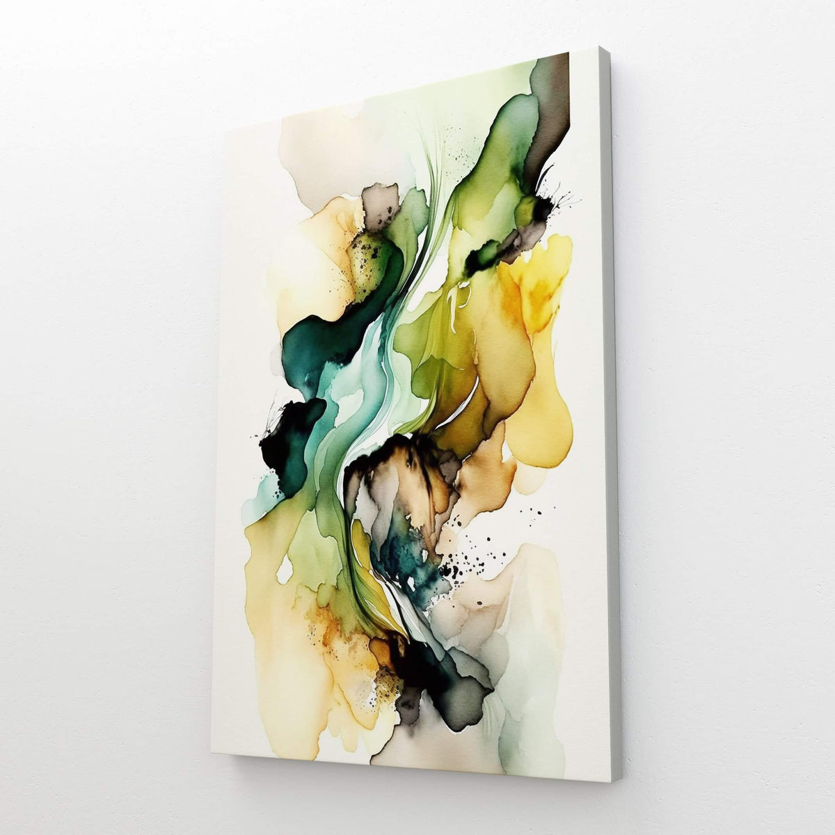 Green Abstract Canvas Wall Art | MusaArtGallery™