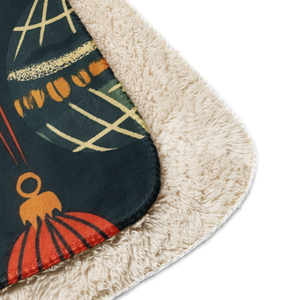 Green Christmas Sherpa Blanket
