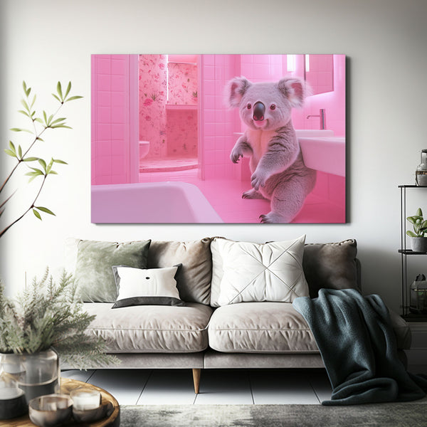 Koala Pink Wall Art