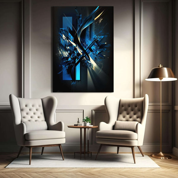 Modern Abstract Blue Wall Art  | MusaArtGallery™ 