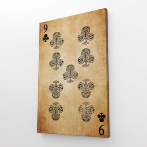 Nine of Clubs Canvas | MusaArtGallery™