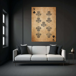Nine of Clubs Canvas | MusaArtGallery™