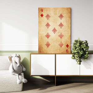 Nine of Diamonds Canvas | MusaArtGallery™