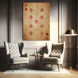 Nine of Diamonds Canvas | MusaArtGallery™