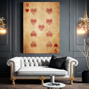 Nine of Hearts Canvas | MusaArtGallery™