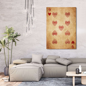 Nine of Hearts Canvas | MusaArtGallery™