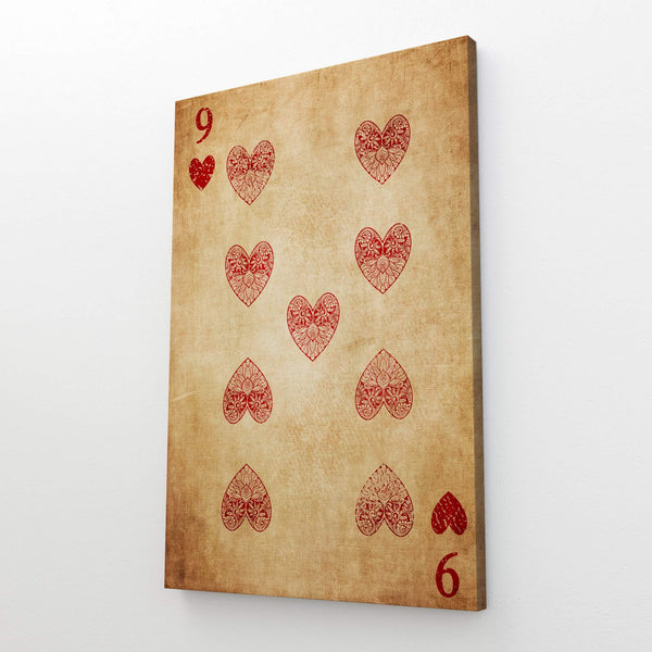 Nine of Hearts Canvas | MusaArtGallery™